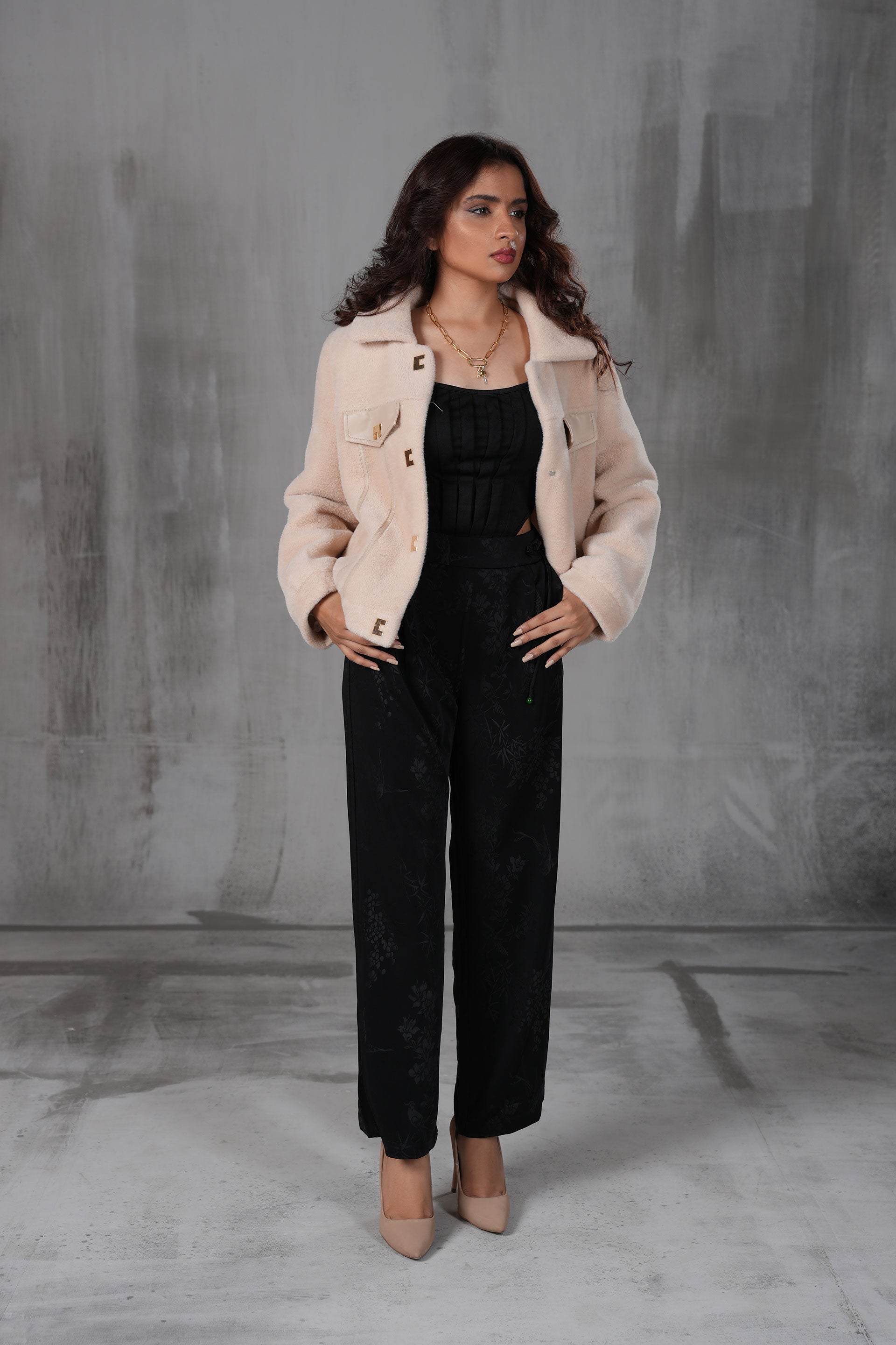 Pale Pink Sherpa Coat