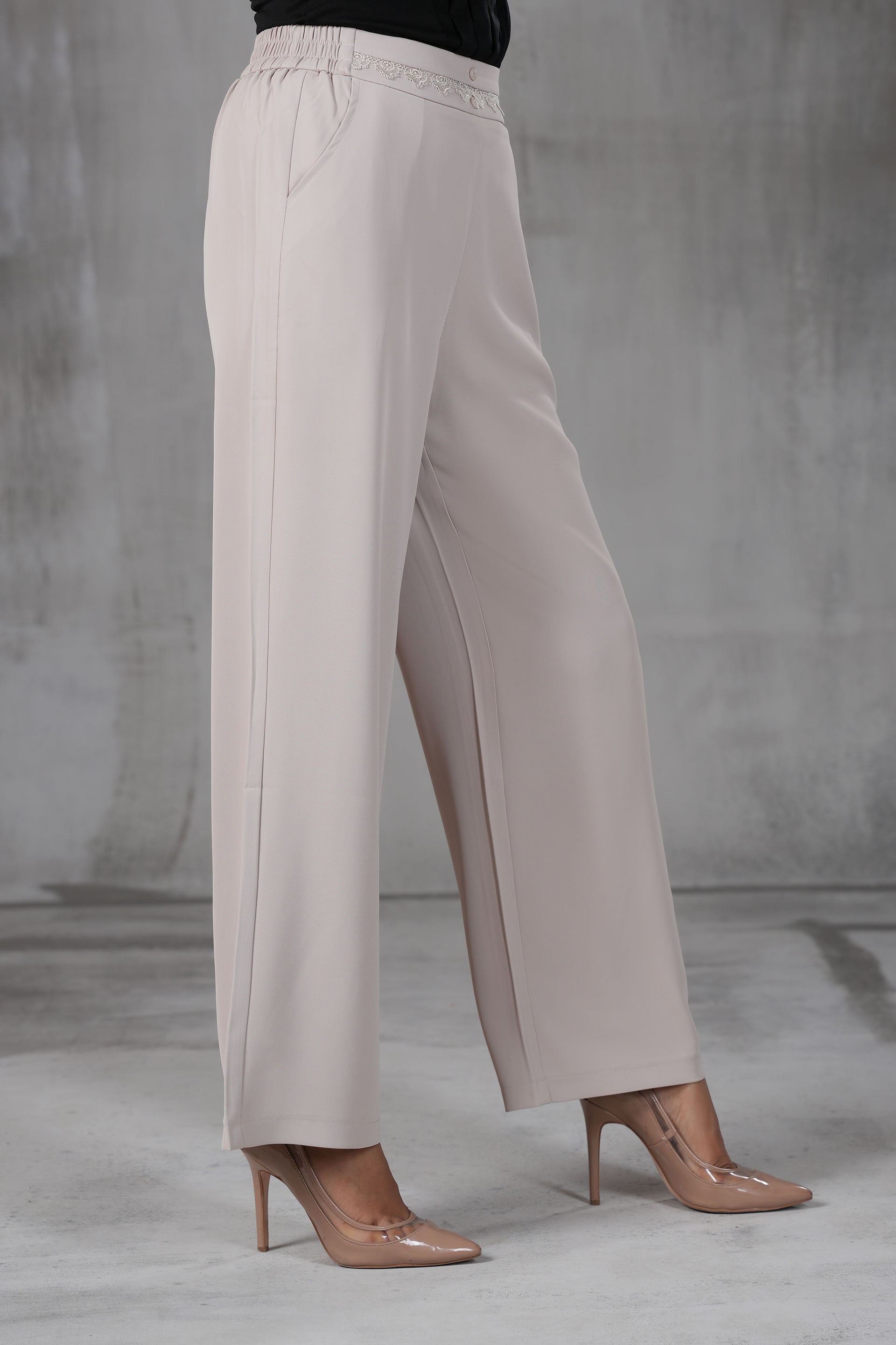 Premium Tailoring Drape Wide-Leg Pants
