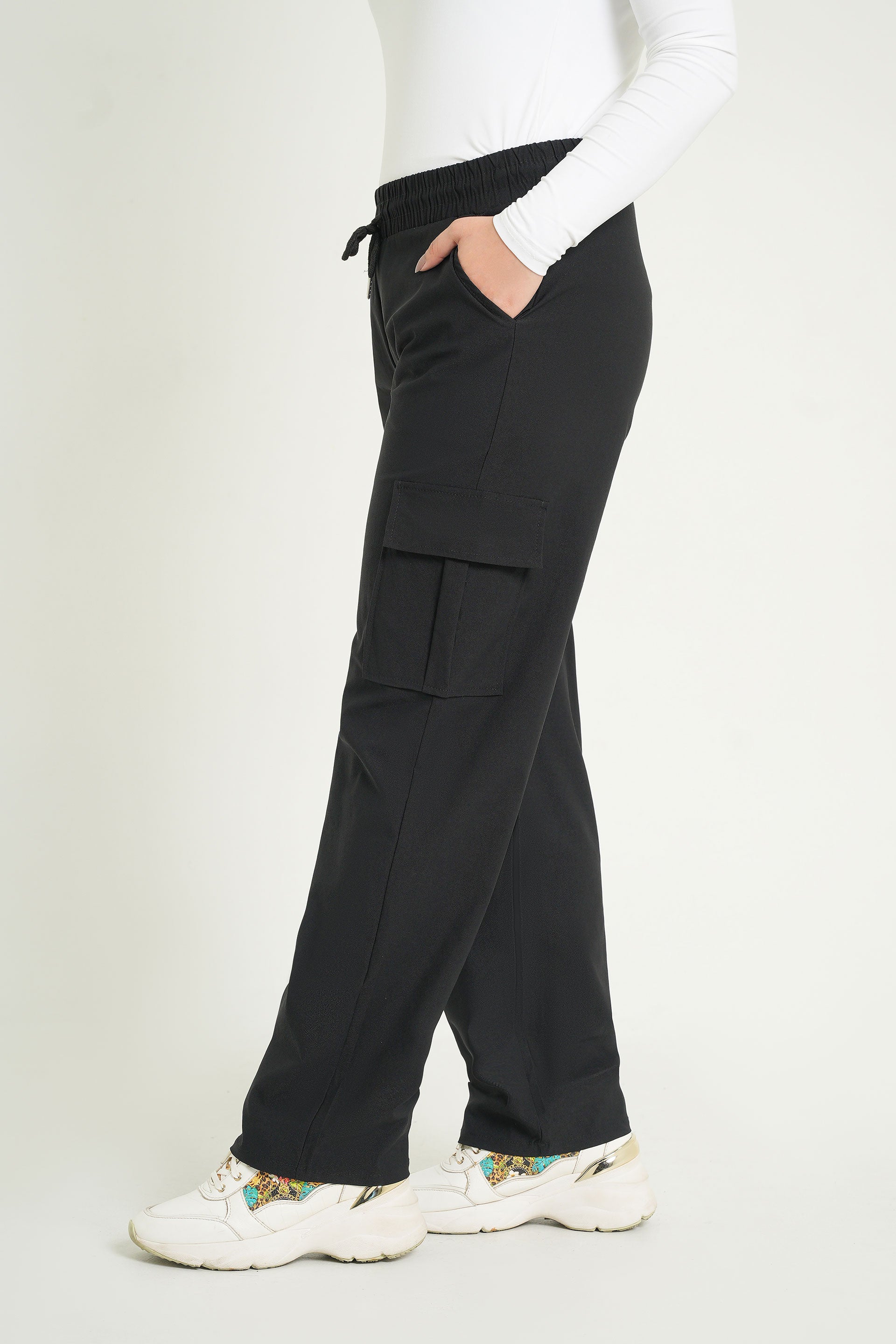 Black Cargo Trousers | Cargo Trousers | Black Trousers | Cherry Chics