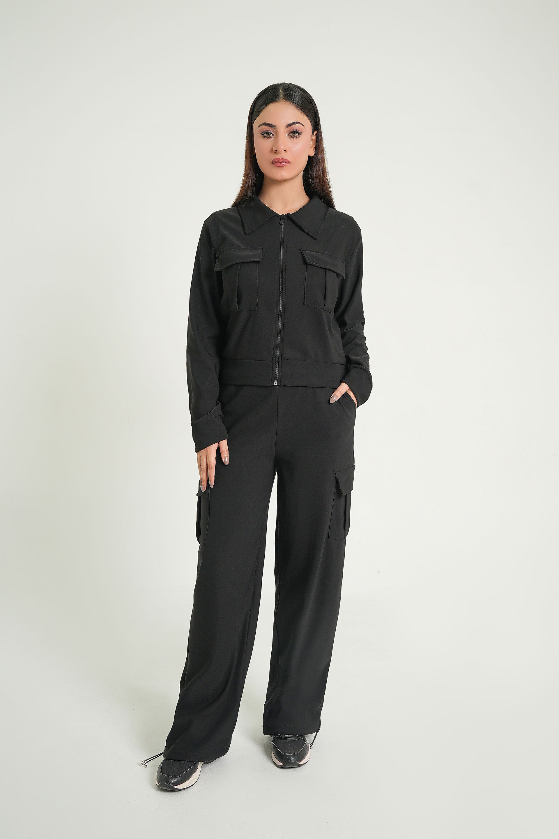 Black Co-ord Sets | Fleece Co-ord Sets | Cherry Chics