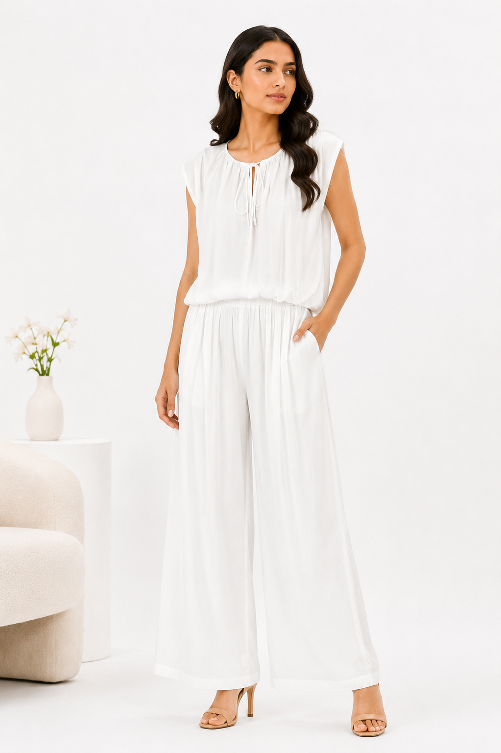 Keyhole Neck Bubble Co-ord Set