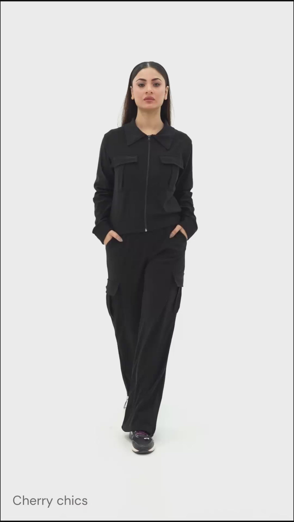 Black Co-ord Sets | Fleece Co-ord Sets | Cherry Chics